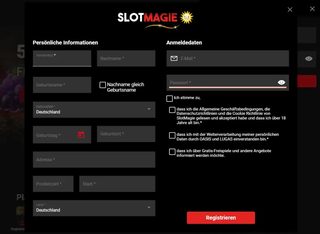 SlotMagie Casino login