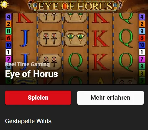 Eye of Horus Slot Magie Spiele